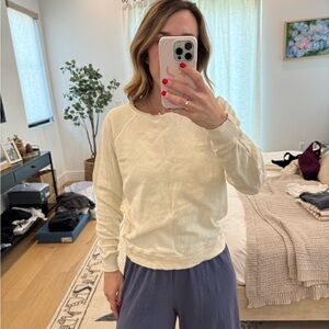 The Great. Women's Cream Shrunken Sweatshirt